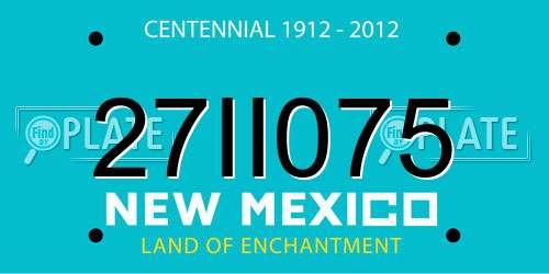 27II075 New Mexico License Plate