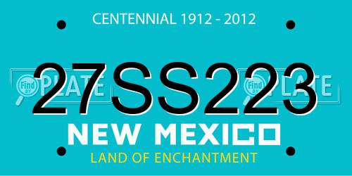 27SS223 New Mexico License Plate