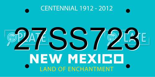 27SS723 New Mexico License Plate