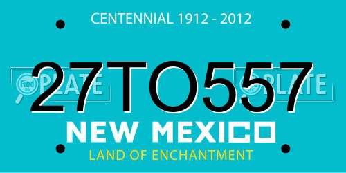 27TO557 New Mexico License Plate