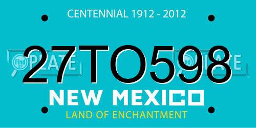 27TO598 New Mexico License Plate