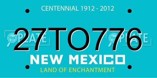 27TO776 New Mexico License Plate