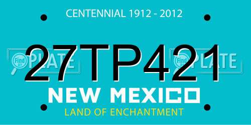 27TP421 New Mexico License Plate