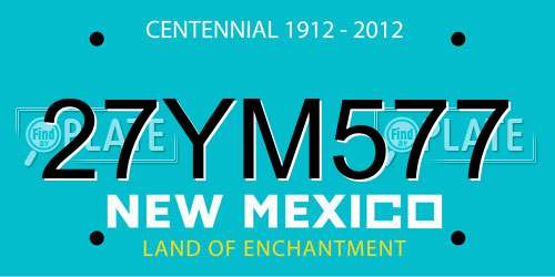 27YM577 New Mexico License Plate