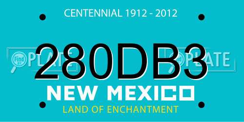 280DB3 New Mexico License Plate