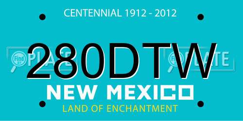 280DTW New Mexico License Plate