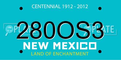 280OS3 New Mexico License Plate