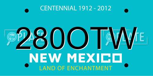 280OTW New Mexico License Plate