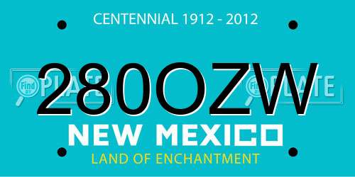 280OZW New Mexico License Plate