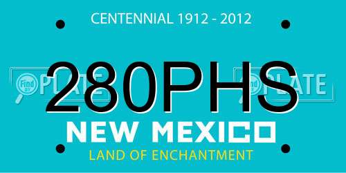 280PHS New Mexico License Plate
