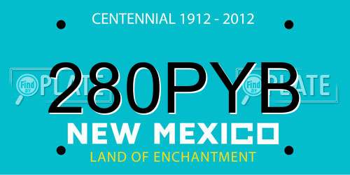 280PYB New Mexico License Plate