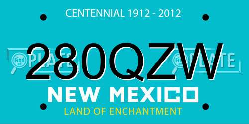280QZW New Mexico License Plate