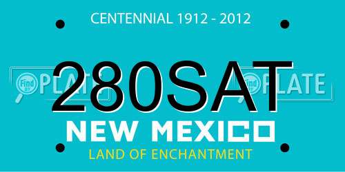 280SAT New Mexico License Plate