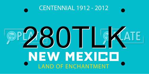 280TLK New Mexico License Plate