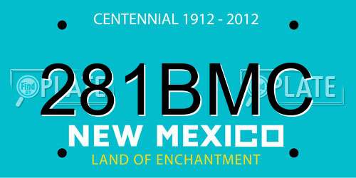 281BMC New Mexico License Plate