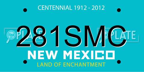 281SMC New Mexico License Plate