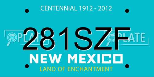 281SZF New Mexico License Plate