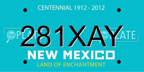 281XAY New Mexico License Plate