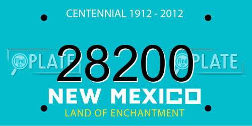 28200 New Mexico License Plate