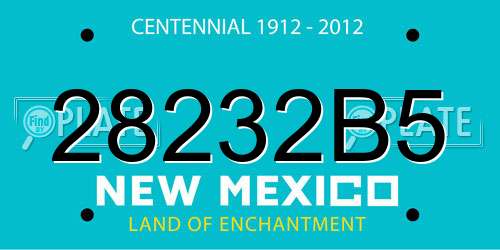 28232B5 New Mexico License Plate