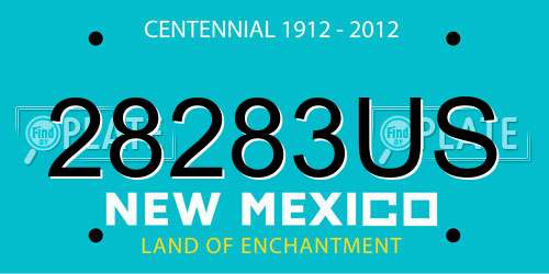28283US New Mexico License Plate