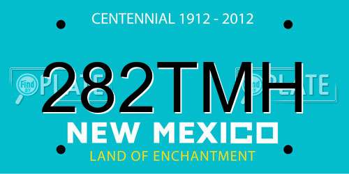 282TMH New Mexico License Plate
