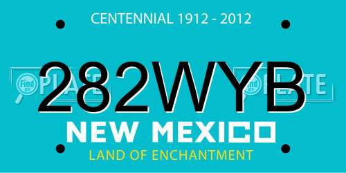 282WYB New Mexico License Plate