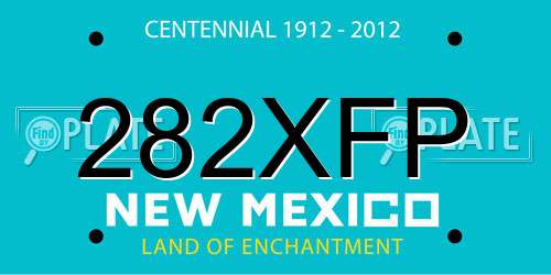 282XFP New Mexico License Plate