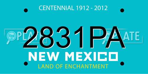 2831PA New Mexico License Plate