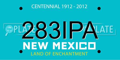 283IPA New Mexico License Plate