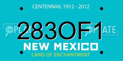283OF1 New Mexico License Plate