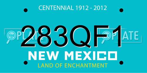 283QF1 New Mexico License Plate