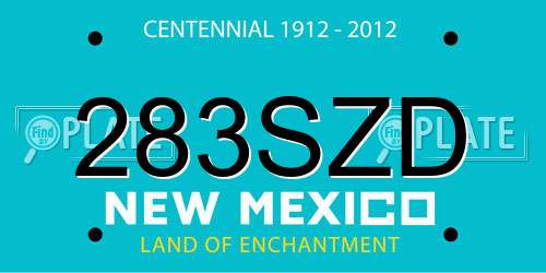 283SZD New Mexico License Plate