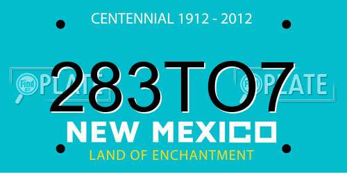 283TO7 New Mexico License Plate