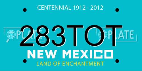 283TOT New Mexico License Plate