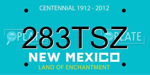 283TSZ New Mexico License Plate