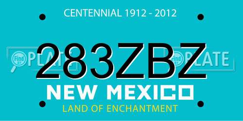 283ZBZ New Mexico License Plate
