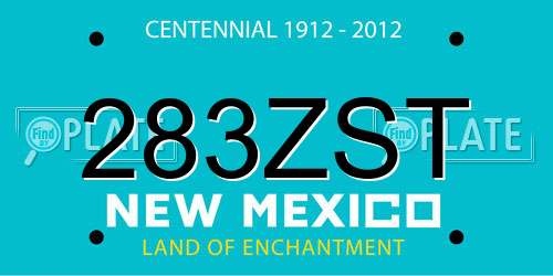 283ZST New Mexico License Plate