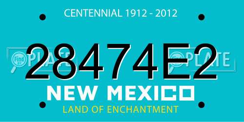 28474E2 New Mexico License Plate