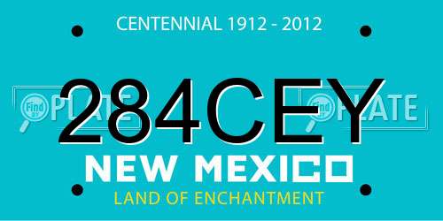 284CEY New Mexico License Plate