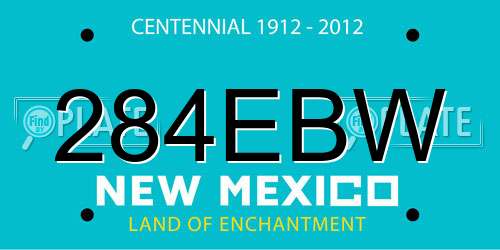 284EBW New Mexico License Plate