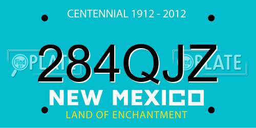 284QJZ New Mexico License Plate