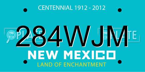 284WJM New Mexico License Plate