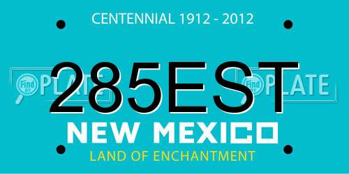 285EST New Mexico License Plate