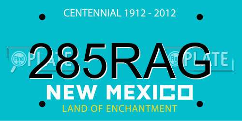 285RAG New Mexico License Plate