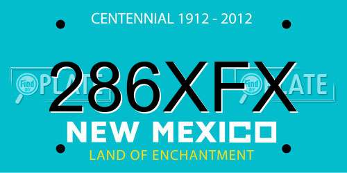 286XFX New Mexico License Plate