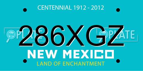 286XGZ New Mexico License Plate