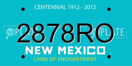 2878RO New Mexico License Plate