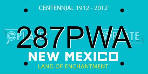 287PWA New Mexico License Plate