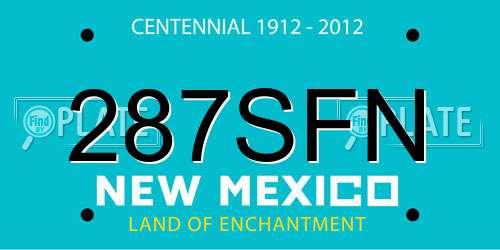 287SFN New Mexico License Plate
